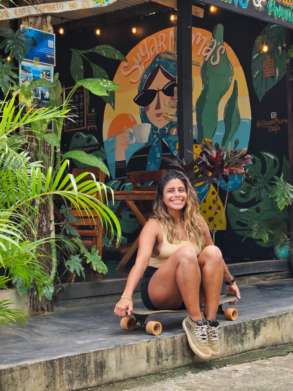 Carolina at Sugar Mama's Café — Santa Catalina, Panama